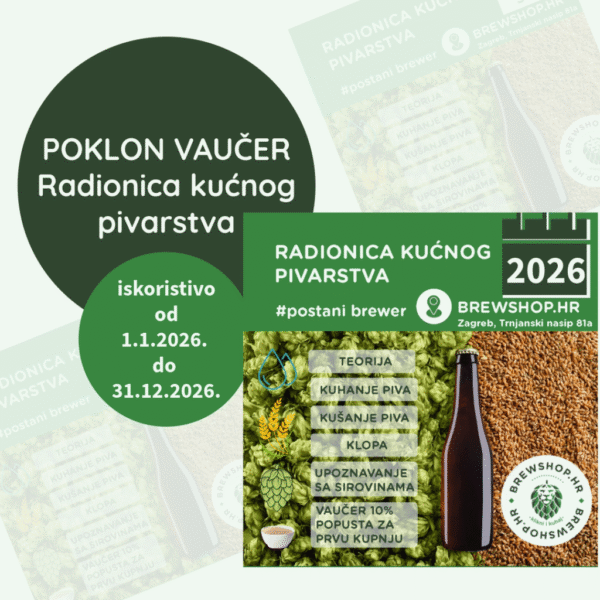 POKLON VAUČER - Radionica kućnog pivarstva 2026.