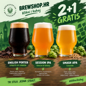 2+1 gratis all grain porter, ipa i smash